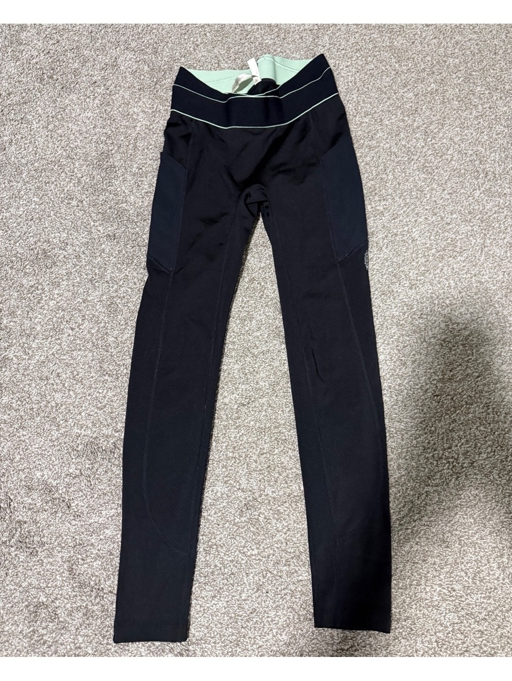 Free People Movement Black and Mint Leggings